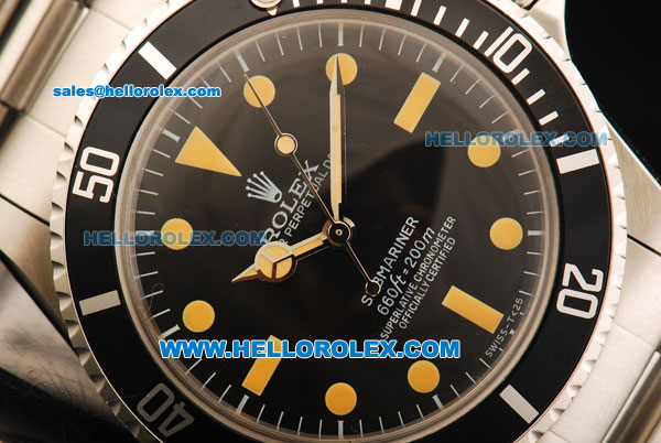 Rolex Submariner Automatic Movement Full Steel with Black Dial and Black Bezel - Click Image to Close